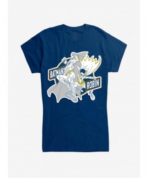 Flash Sale DC Comics Batman Robin Blue and Yellow Girls T-Shirt $10.96 T-Shirts